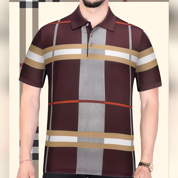 Modern Strechy Men's Polo Shirt - Picture 2 of 3